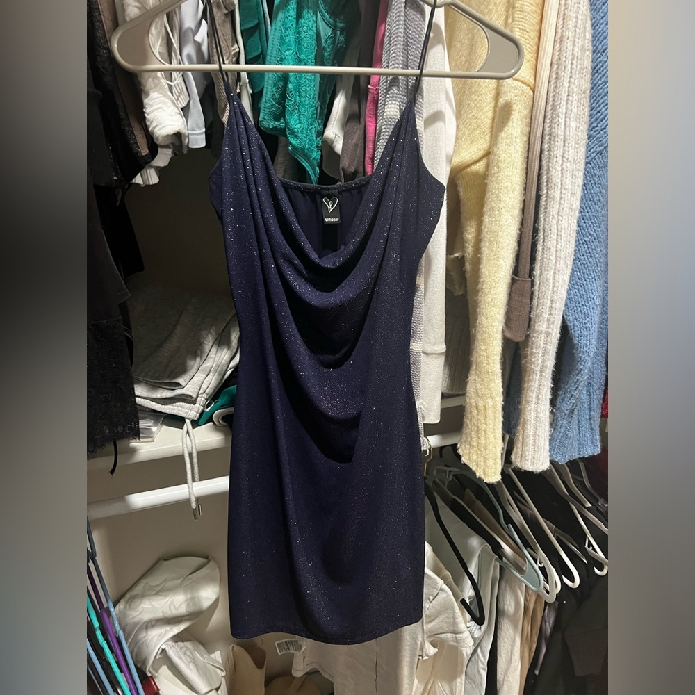 Windsor cowl neck bodycon mini dress